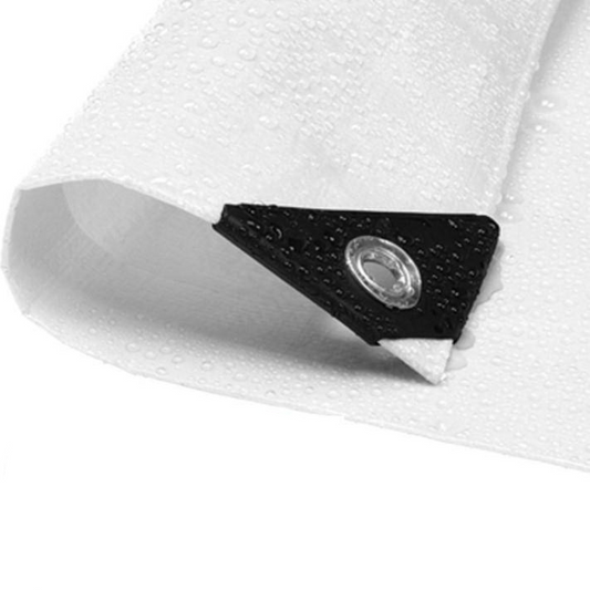 Heavy Duty White Fire Retardant Poly Tarp – Waterproof, UV Resistant, Durable & Certified Flame Retardant