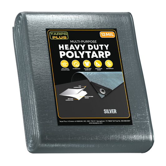 Heavy Duty Silver Poly Tarp – Waterproof, UV Resistant, Tear & Mildew Proof