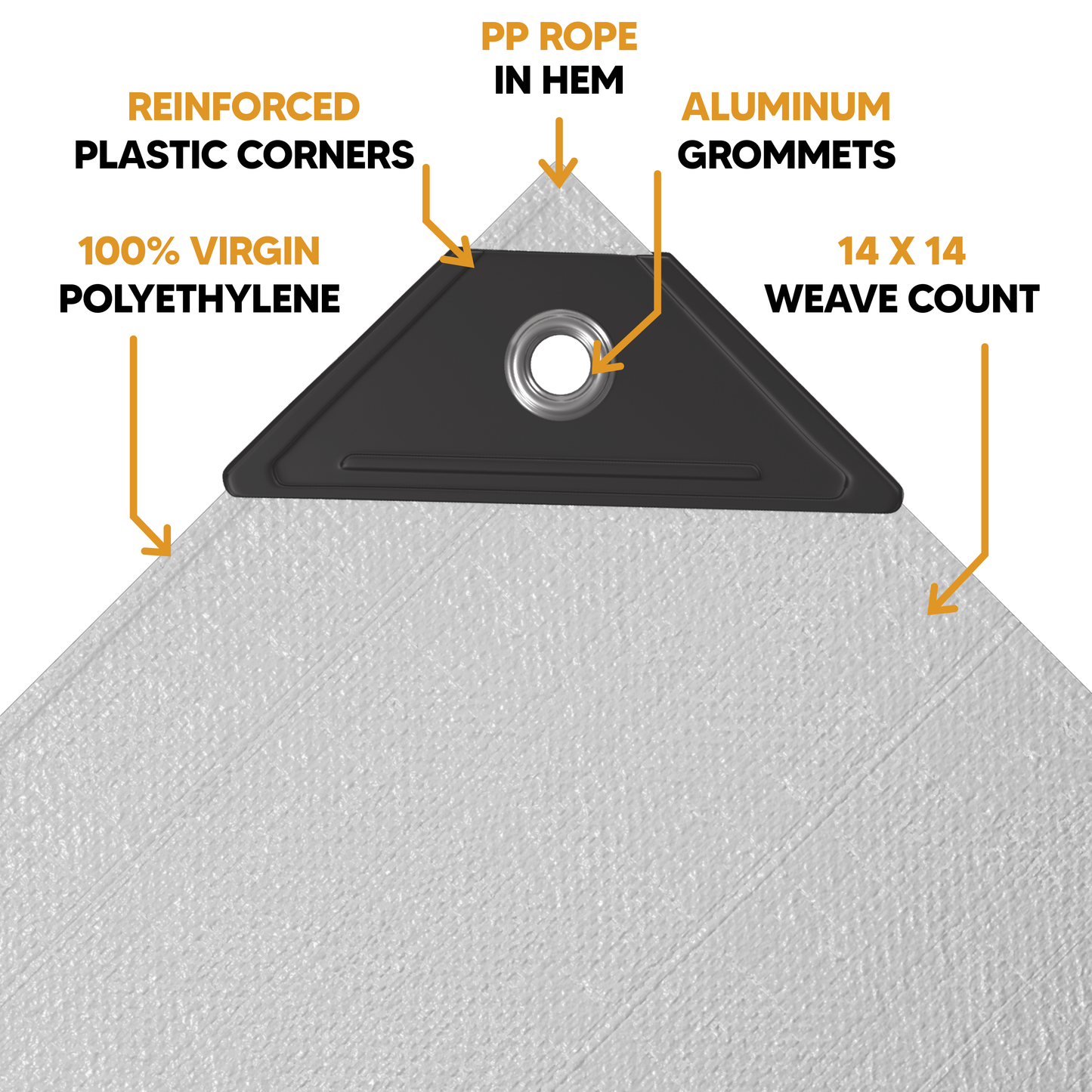 Ultra Heavy Duty White/Silver Poly Tarp – Maximum Strength, Waterproof, UV Resistant, Heavy-Duty Protection for Extreme Conditions