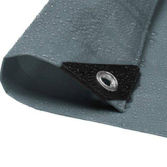 Heavy Duty Silver Fire Retardant Poly Tarp – Certified Flame Resistant, Durable, Waterproof & UV Protected for Safety and Reliability